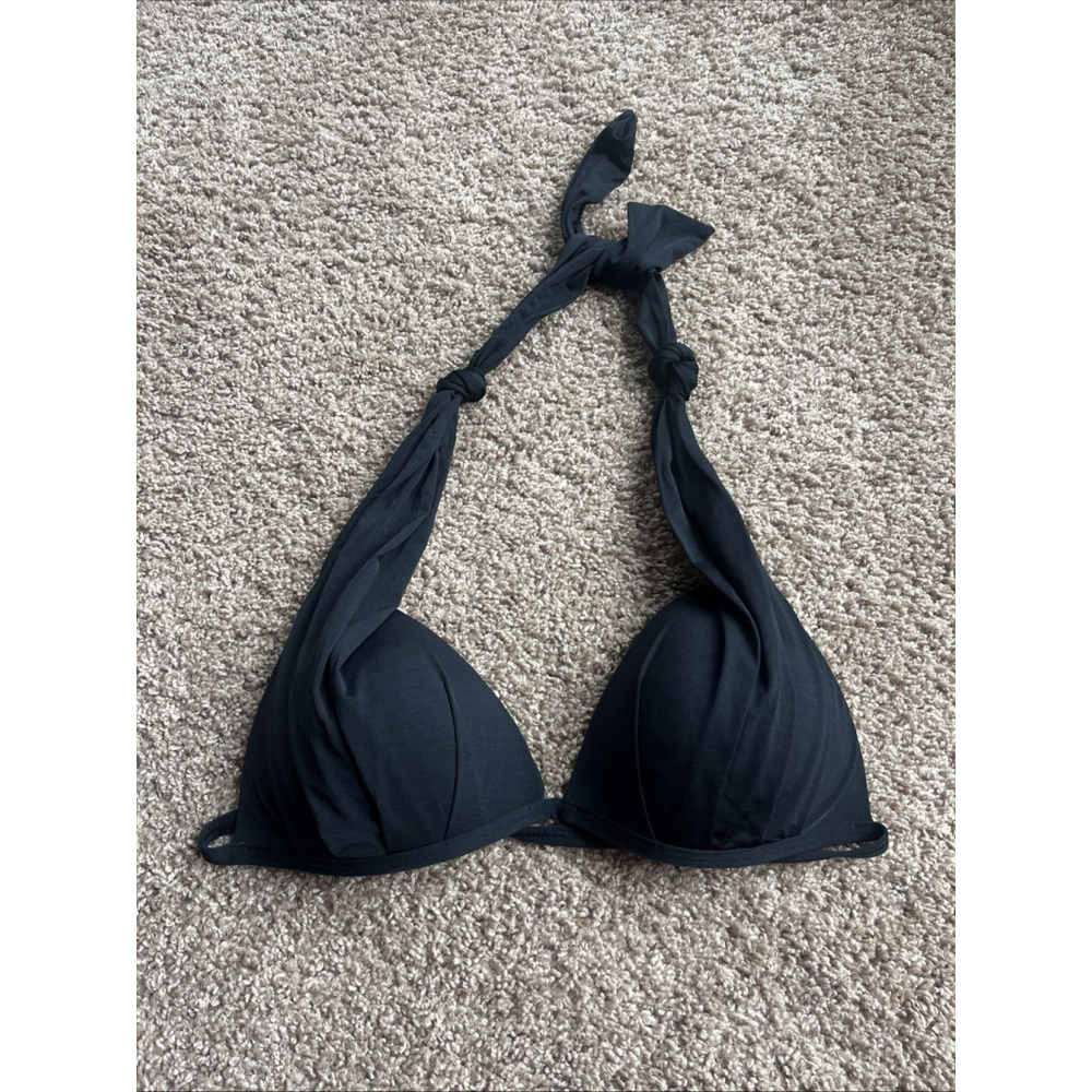 Athleta Aqualuxe Black Bikini Top Size Medium - Picture 3 of 7
